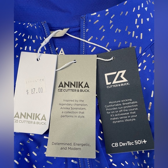 NWT, Annika Blingy Royal Blue 1/4-Zip Pullover - Picture 8 of 9